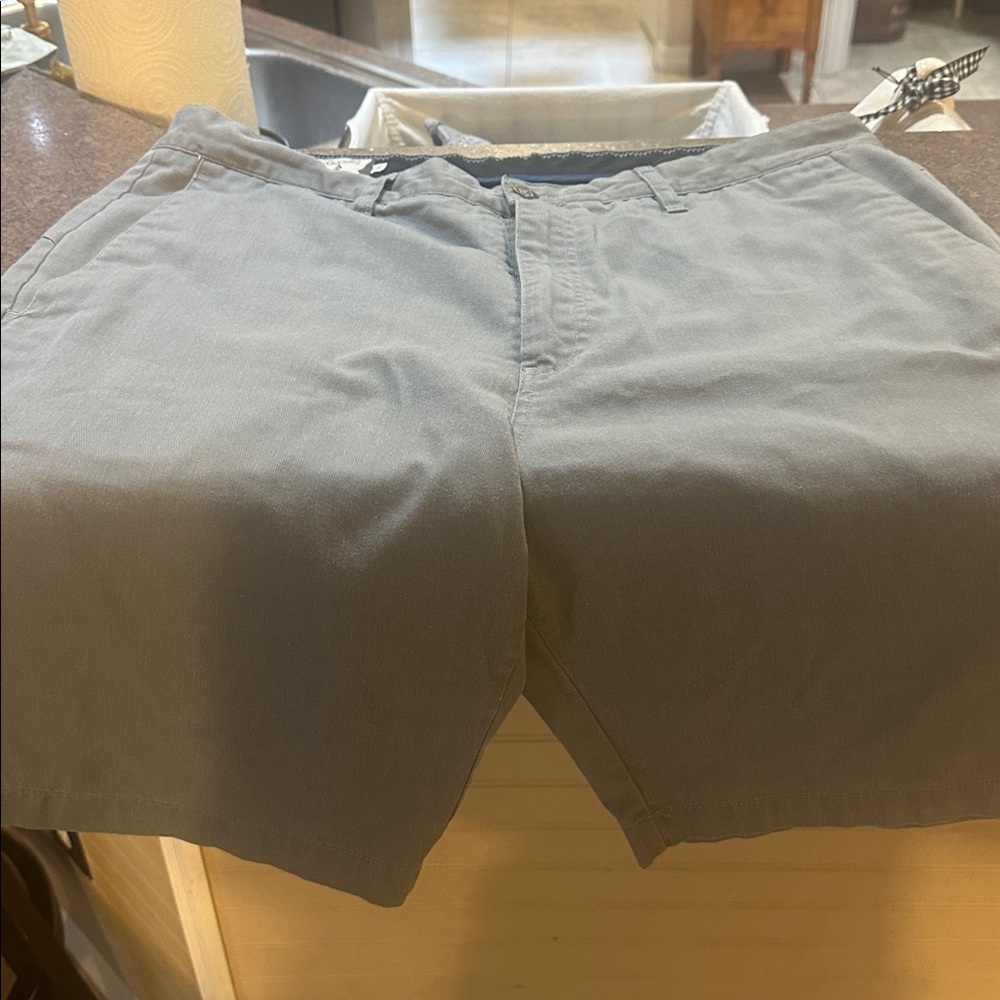 5/$25.00 Volcom Chino Men Shorts 36 light grey Cotton Blend Polyester